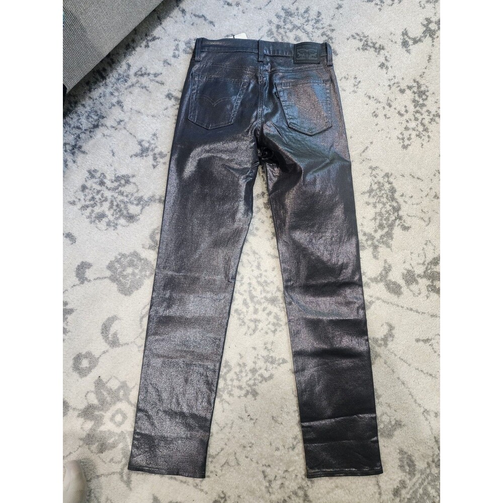 NWT LEVI'S 724 Women’s High Waist Str8 Leg Dk Gray Shine Till Dawn Jeans 27x32” - Picture 6 of 8